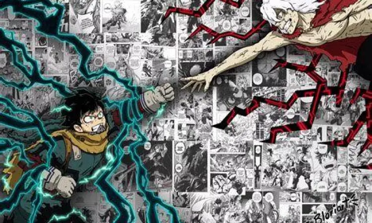 Pertarungan epik antara Deku dan Shigaraki di manga