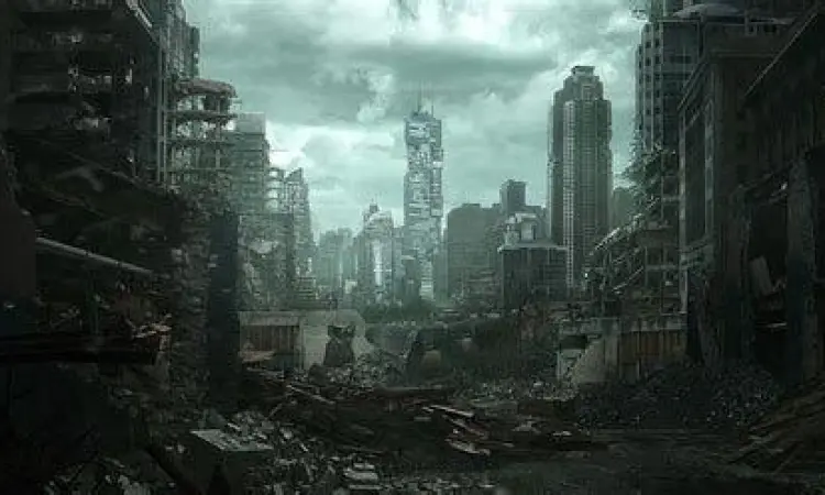 Pemandangan Bumi di masa depan setelah kepunahan massal