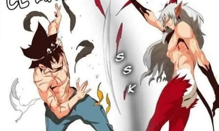 Adegan pertarungan intens dalam God of Highschool manhwa