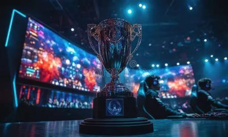 Atmosfer panggung final turnamen esports besar