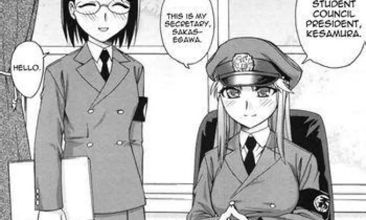 Ilustrasi karakter ketua osis atau seitokaichou dalam anime