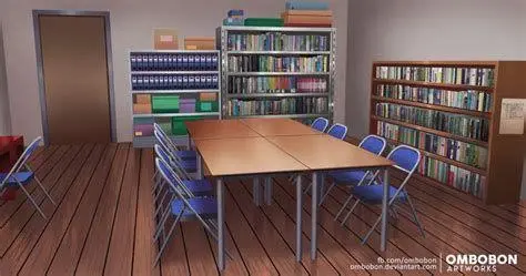 Ruang Klub Sekolah Suasana ruang klub sekolah dalam manga