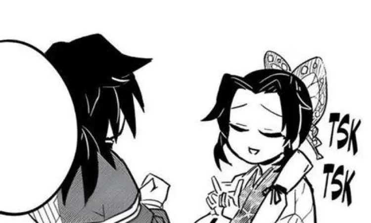 Interaksi Shinobu Kocho dan Giyuu Tomioka di manga gaiden