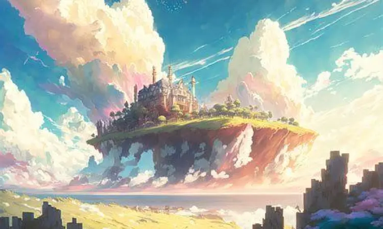 Visualisasi pembangunan kembali kerajaan dalam anime