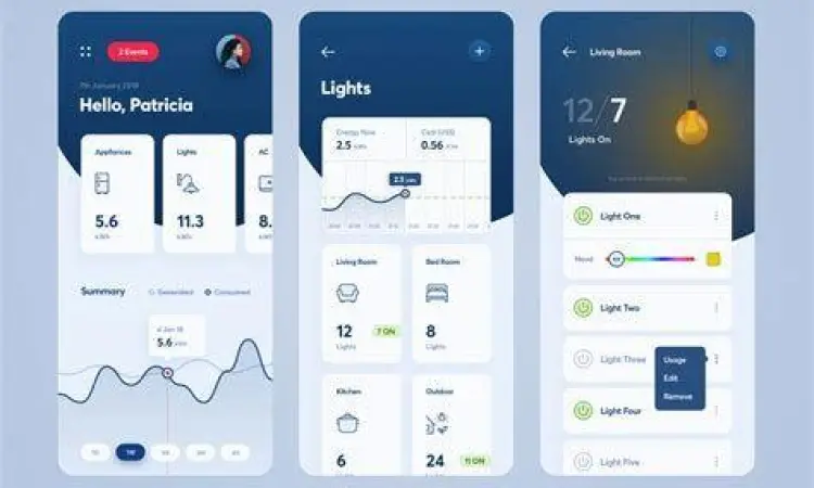 Antarmuka Aplikasi Seluler Tampilan antarmuka aplikasi seluler yang modern